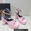 Versace Heel 11cm Aevitas Single Platform 4cm Sandals Satin Pink 2023