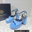 Versace Heel 11cm Aevitas Single Platform 4cm Sandals Satin Blue 2023