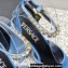 Versace Heel 11cm Aevitas Single Platform 4cm Sandals Satin Blue 2023