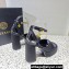 Versace Heel 11cm Aevitas Single Platform 4cm Sandals Satin Black 2023