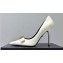Versace Heel 9.5cm Gianni Ribbon Pumps Patent Leather White 2023
