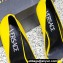 Versace Heel 9.5cm Gianni Ribbon Pumps Patent Leather Yellow 2023