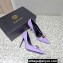 Versace Heel 9.5cm Gianni Ribbon Pumps Patent Leather Purple 2023