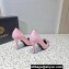 Versace Heel 9.5cm Gianni Ribbon Pumps Patent Leather Pink 2023