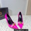 Versace Heel 9.5cm Gianni Ribbon Pumps Patent Leather Fuchsia 2023