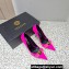 Versace Heel 9.5cm Gianni Ribbon Pumps Patent Leather Fuchsia 2023