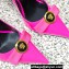 Versace Heel 9.5cm Gianni Ribbon Pumps Patent Leather Fuchsia 2023