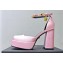 Versace Heel 11cm Aevitas Single Platform 4cm Pumps Satin Pink 2023