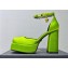 Versace Heel 11cm Aevitas Single Platform 4cm Pumps Satin Green 2023