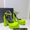 Versace Heel 11cm Aevitas Single Platform 4cm Pumps Satin Green 2023