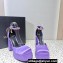Versace Heel 11cm Aevitas Single Platform 4cm Pumps Satin Purple 2023