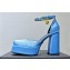 Versace Heel 11cm Aevitas Single Platform 4cm Pumps Satin Blue 2023