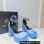 Versace Heel 11cm Aevitas Single Platform 4cm Pumps Satin Blue 2023