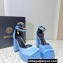 Versace Heel 11cm Aevitas Single Platform 4cm Pumps Satin Blue 2023