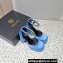 Versace Heel 11cm Aevitas Single Platform 4cm Pumps Satin Blue 2023