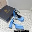 Versace Heel 11cm Aevitas Single Platform 4cm Pumps Satin Blue 2023