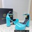 Versace Heel 11cm Aevitas Single Platform 4cm Pumps Satin Turquoise Blue 2023