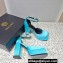 Versace Heel 11cm Aevitas Single Platform 4cm Pumps Satin Turquoise Blue 2023