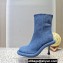 JW Anderson Heel 9cm Bumper-tube short boots Denim Blue 2023