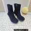 JW Anderson Heel 9cm Bumper-tube short leather boots Suede Black 2023