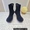 JW Anderson Heel 9cm Bumper-tube short leather boots Suede Black 2023