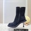 JW Anderson Heel 9cm Bumper-tube short leather boots Suede Black 2023