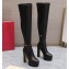 Valentino Heel 15.5cm Platform 4.5cm Tan-Go boots in calfskin Black 2023