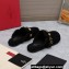 Valentino Shearling Roman Stud Sabots Slip On Mules Black
