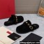 Valentino Shearling Roman Stud Sabots Slip On Mules Black