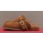 Valentino Shearling Roman Stud Sabots Slip On Mules Brown