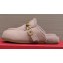 Valentino Shearling Roman Stud Sabots Slip On Mules Nude