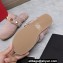 Valentino Shearling Roman Stud Sabots Slip On Mules Nude