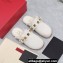 Valentino Shearling Roman Stud Sabots Slip On Mules White