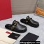 Valentino Shearling Roman Stud Sabots Slip On Mules Leather Black
