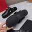 Valentino Shearling Roman Stud Sabots Slip On Mules Leather Black