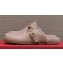 Valentino Shearling Roman Stud Sabots Slip On Mules Leather Nude