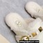 Valentino Shearling Roman Stud Sabots Slip On Mules Leather White