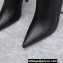 Versace Heel 10cm Calfskin Pin-Point Knee-High Boots Black 2023