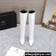 Versace Heel 10cm Calfskin Pin-Point Knee-High Boots White 2023