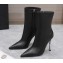 Versace Heel 10cm Calfskin Pin-Point Ankle Boots Black 2023