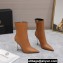Versace Heel 10cm Calfskin Pin-Point Ankle Boots Brown 2023