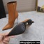 Versace Heel 10cm Calfskin Pin-Point Ankle Boots Brown 2023