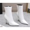 Versace Heel 10cm Calfskin Pin-Point Ankle Boots White 2023