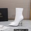 Versace Heel 10cm Calfskin Pin-Point Ankle Boots White 2023