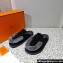 Hermes Go Women/Men mules in suede goatskin and shearling Black 2023