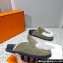 Hermes Go Women/Men mules in suede goatskin and shearling Gray 2023