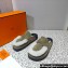 Hermes Go Women/Men mules in suede goatskin and shearling Gray 2023