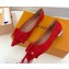 Louis Vuitton Blossom Flat Ballerinas Suede Red with Bow 2023