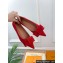 Louis Vuitton Blossom Flat Ballerinas Suede Red with Bow 2023