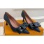Louis Vuitton Heel 6cm Blossom Pumps Patent Black with Bow 2023